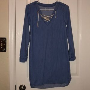 Denim dress!